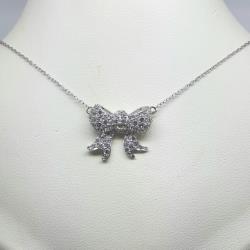 Sterling silver bow pendant