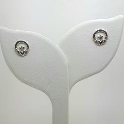 Sterling silver claddagh earrings