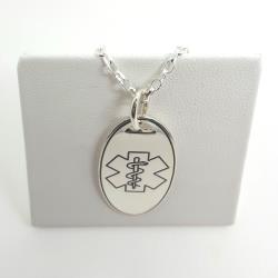 Sterling silver Medi Alert pendant