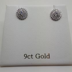 9ct white gold earrings